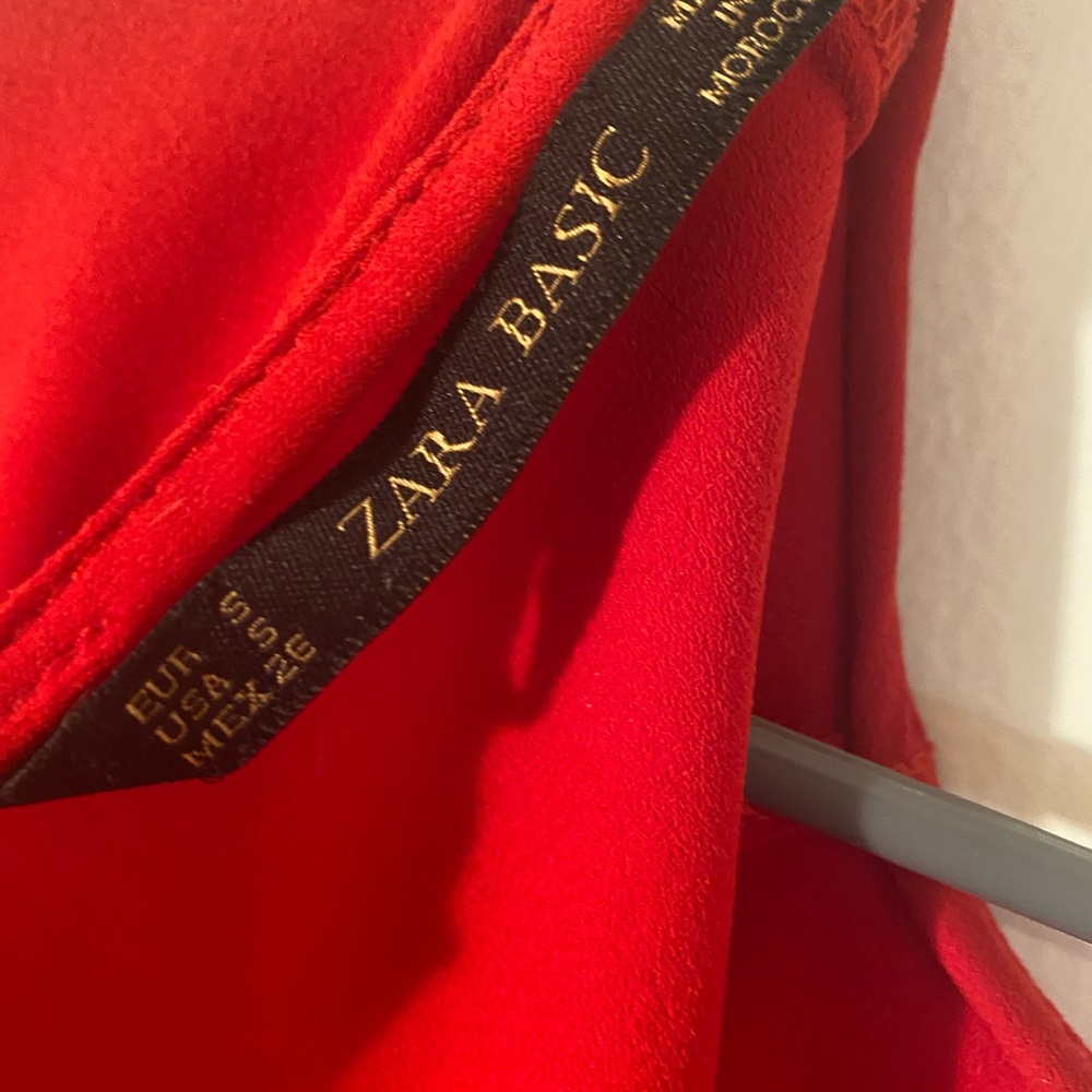 Zara red dress small